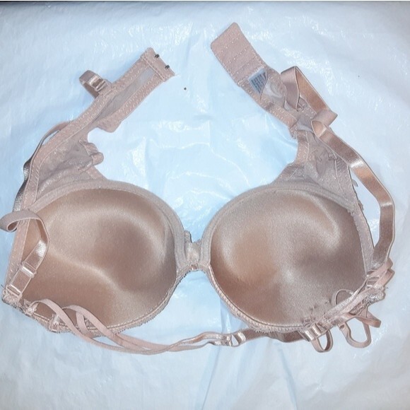 Youmita 36C Tuscany Metallic Lace Strappy Push Up Bra NWT - Picture 8 of 9
